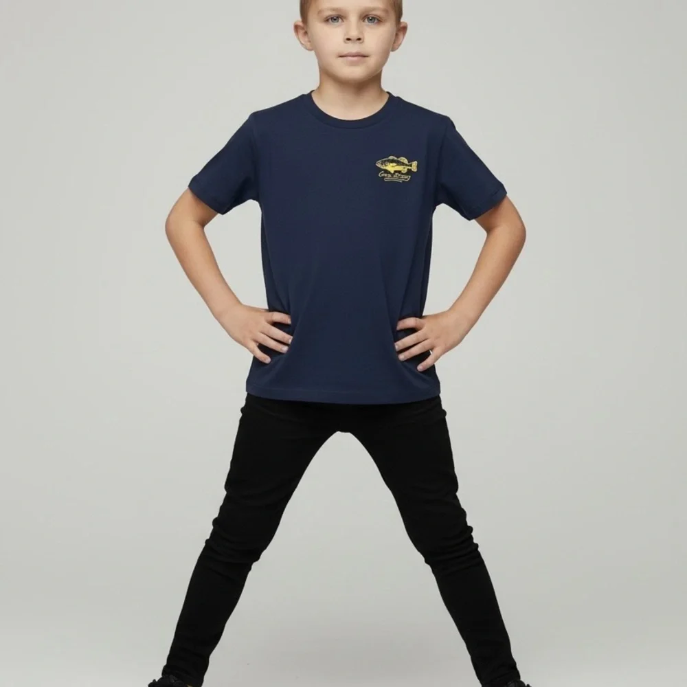 Old Navy cotton navy blue graphic design T-shirt Boys S (6-7) round neck